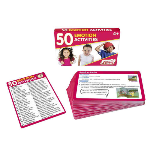 The 50 Emotion Activities card set is designed to help children understand and express their emotions. Featuring engaging, interactive tasks.