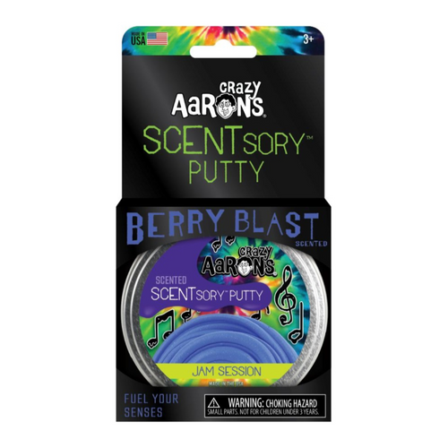 Turn any cram session into a jam session! With it's smooth texture & mixed berry scent, this Crazy Aaron's Scentsory Putty - Jam Session will keep you rocking.