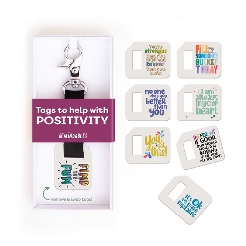 Remindables - Affirmations Set of tags to lift you up and make you feel inspired. Including You Got This, Different Is Good, It's Ok To Make Mistakes and more.