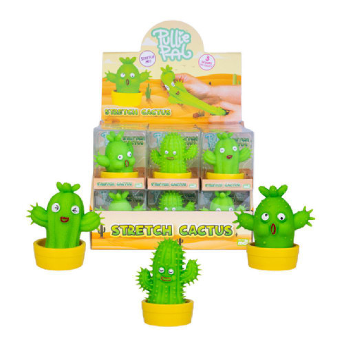 Super stretchy Pullie Pal Stretch Cactus with an awesome sandy texture. A fun stress toy for all ages that features soft spikes for extra sensory fun!