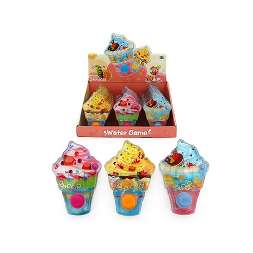 Can you get all of the rings on the ports by pushing the button and bouncing them around of this Water Game Ice Cream Sundae?