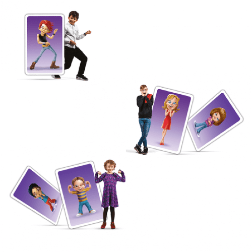 Capture the other players’ cards by Mimiq-ing a variety of body poses and collect the most sets of 4 identical cards Mimiq Body.