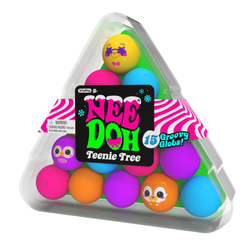 Get ready to add some squishy holiday spirit to your celebrations with the Nee-Doh - Squishmas Groovy Tree 15 Teenie Globs. The perfect gift for the fidget lover in your life!
