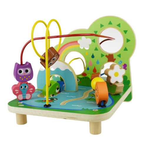 Discover the Forest Bead Maze from Tooky Toy, a timeless wooden toy designed to ignite young minds and foster skill development in a playful way.