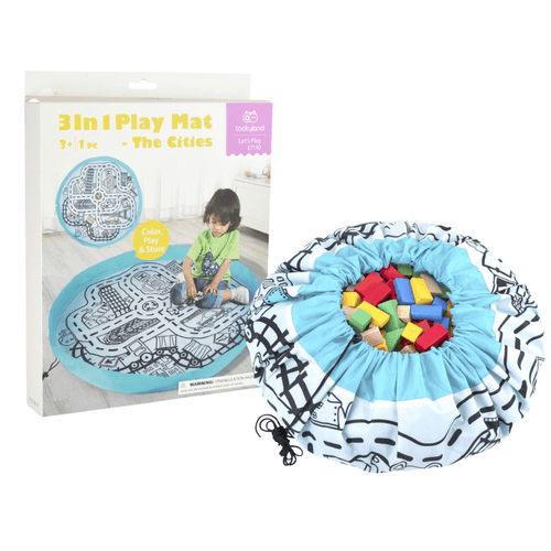 Say goodbye to cluttered playrooms and hello to organised, creative play with the 3 in 1 Play Mat - The Cities. It's the perfect playtime solution for families on the move.