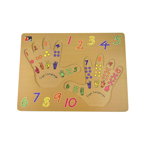 Introducing the Left & Right Hand Puzzle Board from Koala Dream, a captivating educational toy that transforms learning into a playful adventure for young minds.