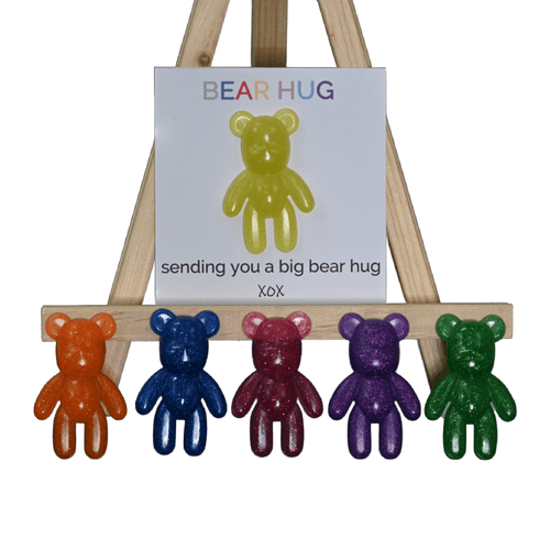 This little sparkly resin Bear Hug is small enough to fit in your pocket, ensuring it's always there when you need a comforting reminder.
