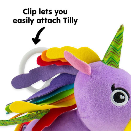 Lamaze Tilly Twinklewings is an enchanting unicorn plush toy designed to capture the hearts of babies and provide them with a delightful sensory experience.