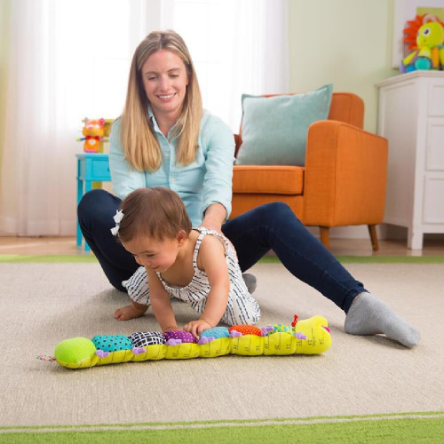 The Lamaze Musical Inchworm is more than just a soft and cuddly toy; it's a developmental tool that grows with your baby.