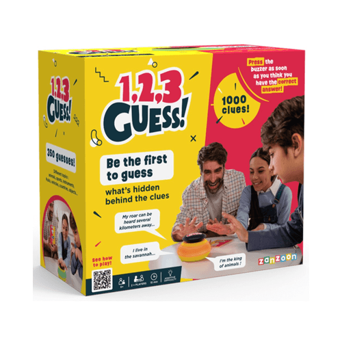 1,2,3 Guess is a fast-paced and competitive guessing game that challenges players to think quickly and strategically using the limited number of clues provided.