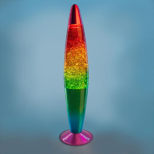 The Rainbow Glitter Lamp is like a magic wand for your room, turning it into a sparkling wonderland! It's like having a piece of the rainbow right inside your room.