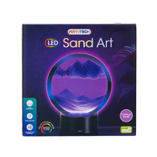 The LED Sand Art Purple light is like having a magical, ever-changing purple landscape right in your room! With just a touch, watch as the colours shift and the purple sand dances.