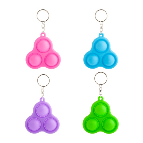 The Triple Pop It Fidget Keychain offers the joy of bubble popping in a portable form, perfect for on-the-go stress relief!