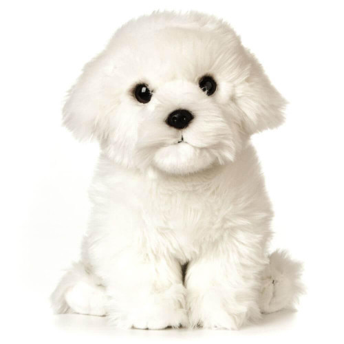 This exquisite Living Nature Maltese Puppy is more than just a stuffed animal; it's a lifelike companion crafted with the utmost care using premium materials.