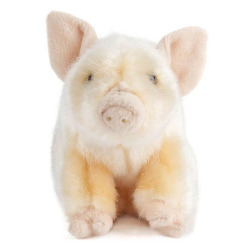 This adorable Living Nature Pink Piglet captures all the charm of a farmyard friend with its vibrant pink hue and lifelike details, including a super soft body and a delightfully curly tail.