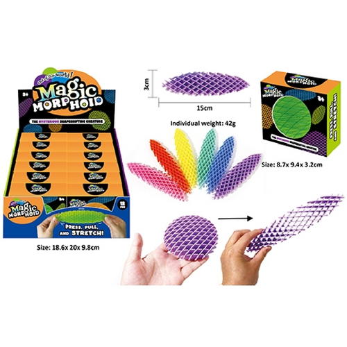 Discover the endlessly entertaining Magic Morphoid, the latest innovation in fidget toys! Grab a Magic Morphoid and start twisting, stretching, and popping your way to fun today!
