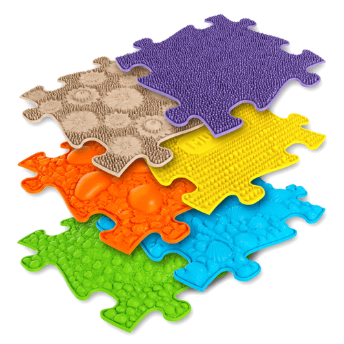 Muffik Tots Sensory Playmat Set 1 is great for use in preschools, baby gym classes and clinics to promote imaginative play, colour exploration and collaborative play.