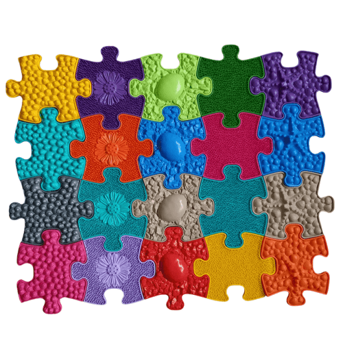 Muffik Tots Mini Sensory Playmat Set is great for use in preschools, baby gym classes and clinics to promote imaginative play, colour exploration and collaborative play.