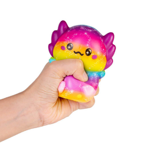 Irresistibly soft and squishy, Smoosho's Slow Rising Axolotl is perfect for sensory and stress relief. Squish and squeeze your stress away!