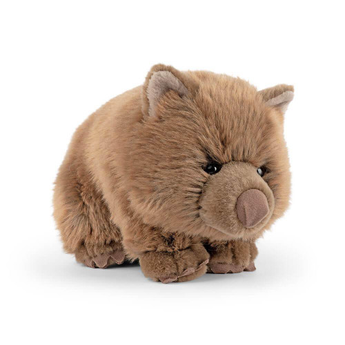 Introducing the Living Nature Wombat, a delightful plush toy that captures the charm of this large, stocky and loveable Australian mammal.