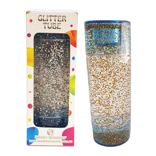 Sensory Sensations - Glitter Tube is a calming and mesmerizing device that also demonstrates some basic scientific principles.