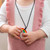 Jellystone Rainbow Pendant - Bright is part of the Juniors range of silicone jewellery secured with practical break-away clasp. A mild chew.