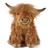 This endearing Living Nature Large Highland Cow plush captures the distinctive charm of the Highland cow, known for its long, shaggy fur and gentle eyes.