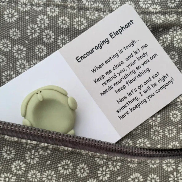 Each Little Joys Worry Stone - Encouraging Elephant is hand crafted by Amelie who is hoping to make a positive difference to people with mental health challenges.