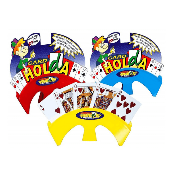 Card Holda is the first card holder to be designed and presented with children in mind. Curved slot allows for easy insertion, removal and sorting of cards