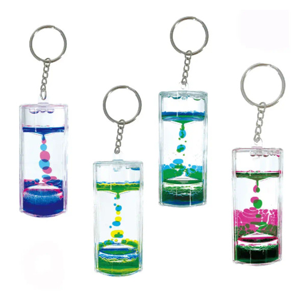 Immerse yourself in the calming flow of the Two Tone Lava Liquid Motion Keychain, a portable piece of tranquillity for those on the move.
