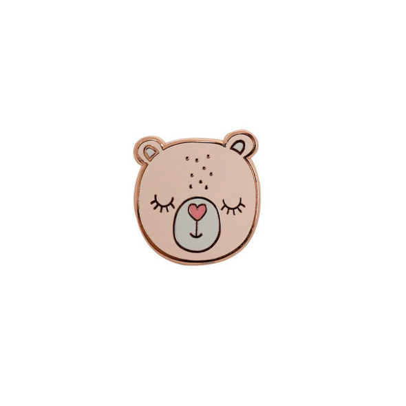 The Hugs Keepsake Pin captures the essence of warmth, love, and the comforting embrace of a hug. Crafted in the delightful form of a bear head with a cute heart-shaped nose.