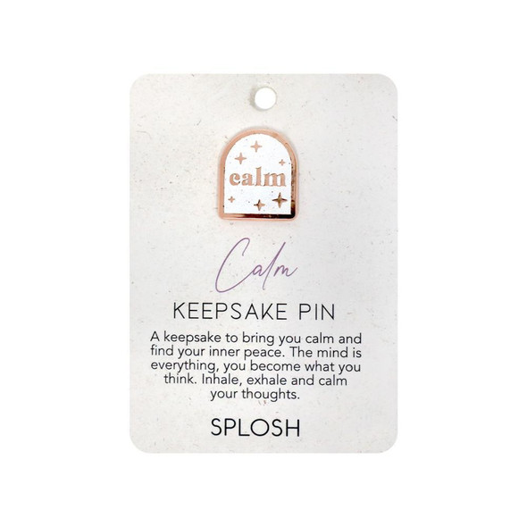 The Calm Keepsake Pin serves as a beautiful and gentle reminder to find serenity amidst the whirlwind of life.