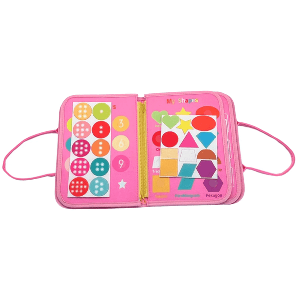 Unlock a world of interactive learning with the Magic Sensory Busy Board Pink - the ultimate Montessori-inspired activity board for toddlers!