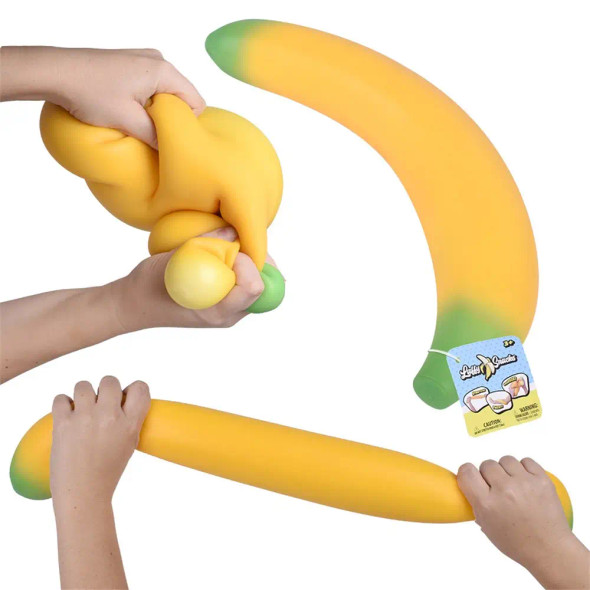 The Giant Squishy Banana is your go-to for stress-busting silliness – guaranteed to make you smile, squish, and stretch away your worries!