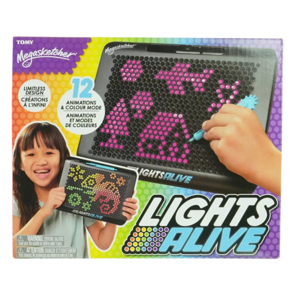 Bring drawings to life with Lights Alive – the magical, mess-free drawing board that combines creativity with light-up fun!