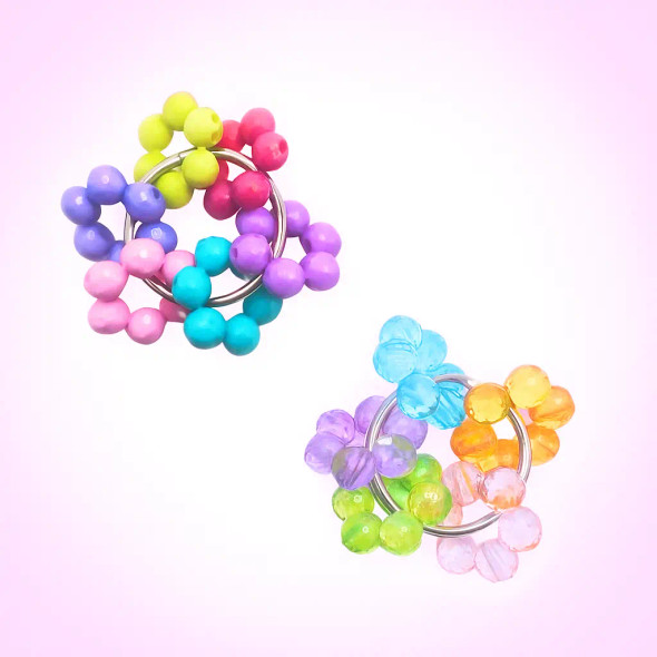 Dinky Things Fidgets - Bauble is a funky fidget with chunky textured round beads that make a great sound when fidgeting.