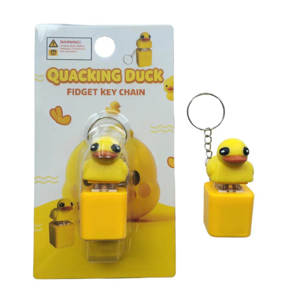 The Quacker Duck Fidget Keychain delivers quick, playful sensory feedback you can take anywhere - bags, zips, keys or a lanyard