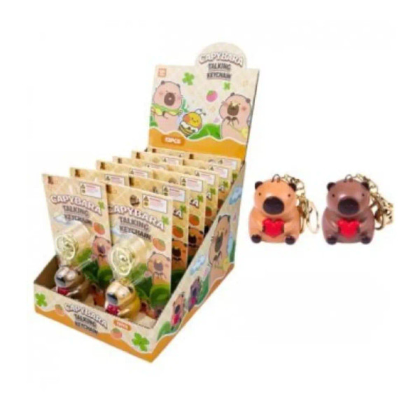 Press the tummy and this Capybara Talking Keychain pipes up with a cute sound - perfect for quick smiles, brain breaks and little rewards on the go.