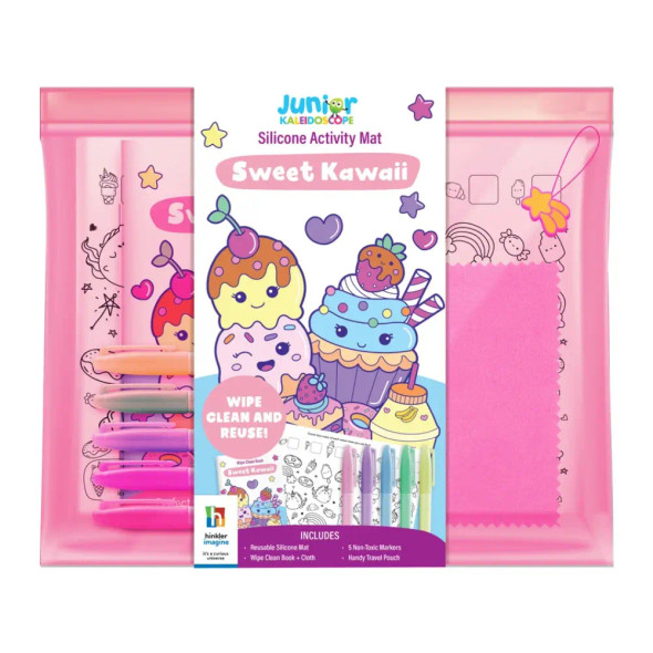 With the Sweet Kawaii Silicone Activity Mat Kit, kids can colour, wipe clean, and start again — making it a fun, reusable activity that keeps creativity flowing.