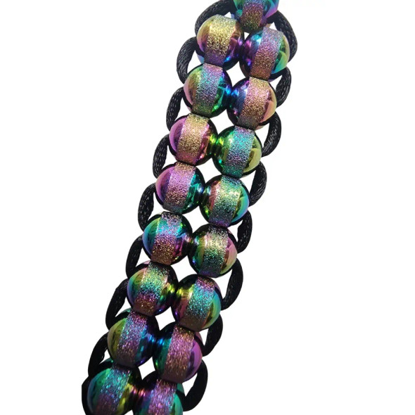 Whether you're looking to calm your mind or improve focus, Cosmic Metal Fidgets - Kuiper Rainbow Double is the perfect combination of sound, texture, and style.