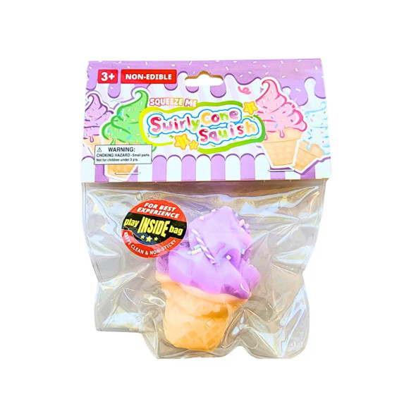 Sweet, colourful, and satisfyingly soft, the Swirly Cone Squishy is a fun, ice cream-inspired fidget designed for calming squeezes and sensory play.
