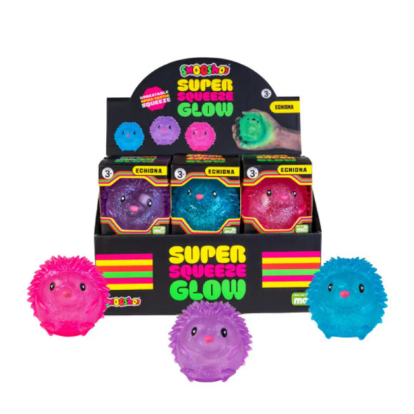 The Smoosho's Sugar Squeeze Glow In The Dark Echidna is the ultimate sensory sidekick for busy hands and fidgety brains.