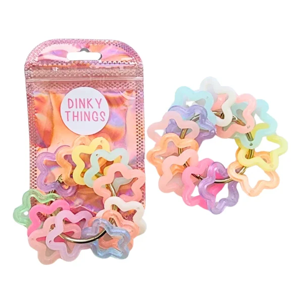 Dinky Things XL Fidgets - Twinkle Twist is a bigger, chunkier version of our original Twinkle Twist with pastel star-shaped beads, soft sparkle, gentle sound and satisfying fidget movement.