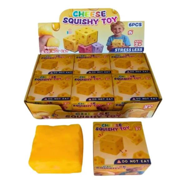 Whether you're looking for a fun desk companion, a unique gift or simply a satisfying squishy to add to your collection, this Squishy Jumbo Cheese is sure to become a favourite.