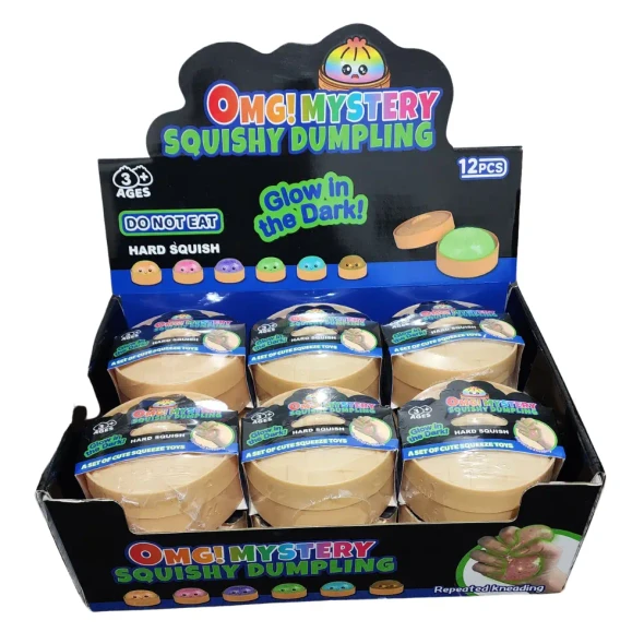 Give your Squishy Sugar Glow In The Dark Mystery Dumpling a squeeze and enjoy the satisfying firm texture that makes these dumplings so hard to put down.