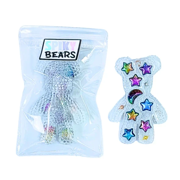 Handmade Spiky Bears - Cosmic sensory fidget by Sensory Oasis for Kids, featuring textured resin and colourful celestial tactile details.