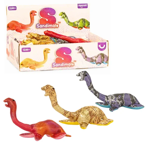 Sandimals Dinos are colourful mini weighted dinosaurs filled with sand for satisfying tactile and weighted sensory input. Soft, floppy and fun to fidget with.