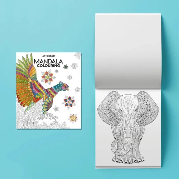 Relax and get creative with the Art Maker Mandala Colouring Kit, featuring a 48-page colouring pad plus 18 classic, metallic and neon pencils.