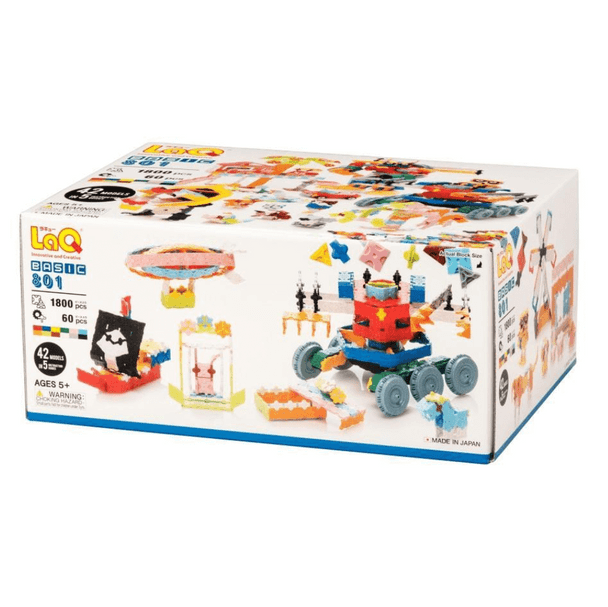 Unlock shared creativity and imagination with this great family size LaQ Basic 801 Set for 2-3 kids to build multiple and large models.
