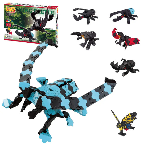 LaQ Insect World King Beetle is a great intermediate set in the Insect World collection, with the showcase king of the beetle world the Dynastes Hercules.
